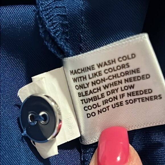 Lady Hagan Navy Blue Bon Voyage Nautical Zipper Golf Skort Size 12 - Picture 9 of 14